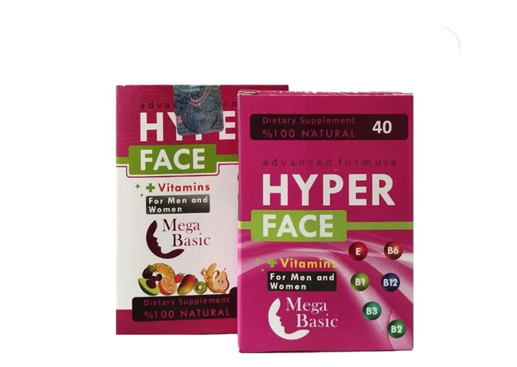 قرص چاقی صورت هایپر فیس Hyper Face | پرکننده و حجمدهنده صورت و گونه – ۴۰ عددی اصل و اورجینال